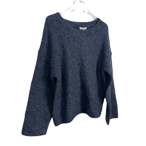 FRNCH Paris Sweater Blue Fuzzy Knit Size S/M NWT - Picture 4 of 9